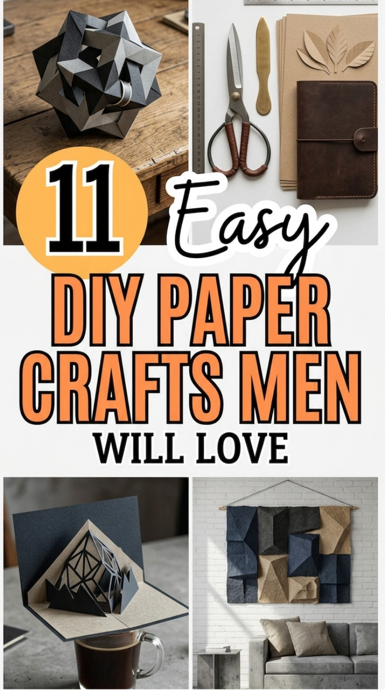 11 Easy DIY Paper Crafts Men Will Love: Simple, Rugged Desk Hacks