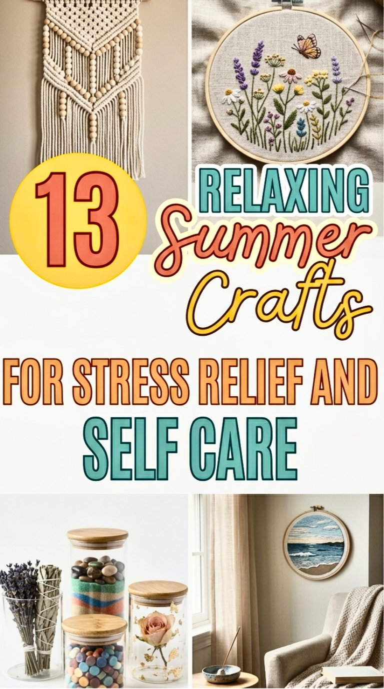 13 Relaxing Summer Crafts for Stress Relief and Self Care: Quick Joys