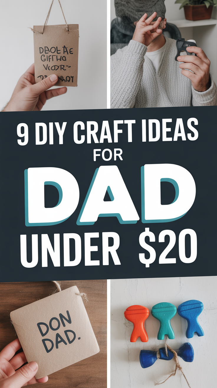 🛠️ DIY Craft Ideas for Dad Under 20: Affordable Gifts He’ll Love