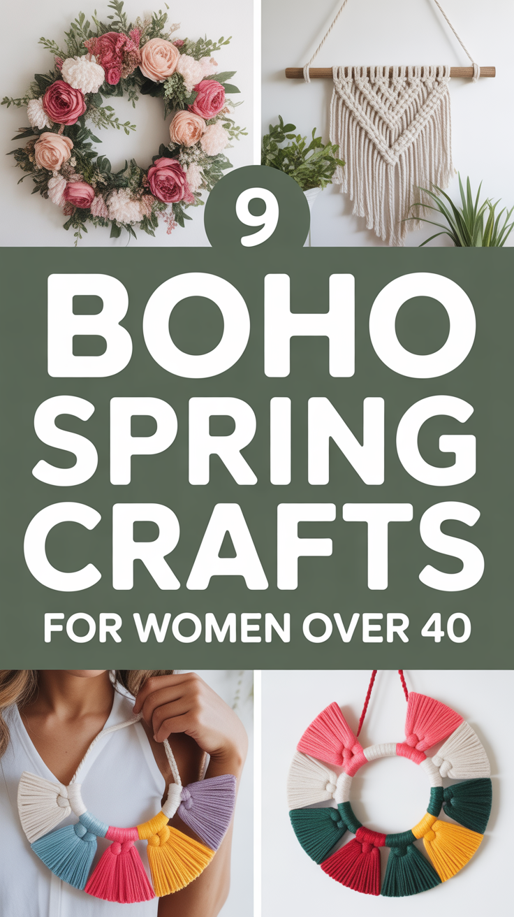 🌸 Boho Spring Crafts for Women Over 40: Creative DIY Ideas