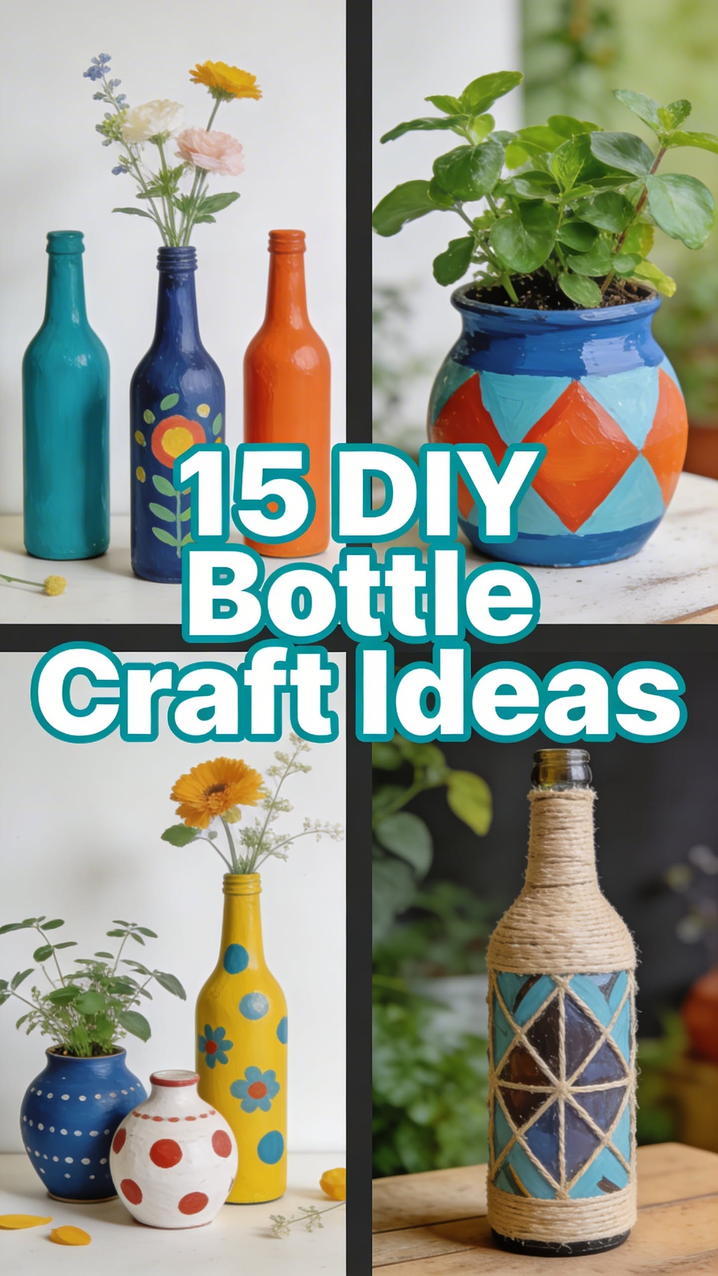 🍾 Creative Bottle Craft Ideas for DIY Home Decor