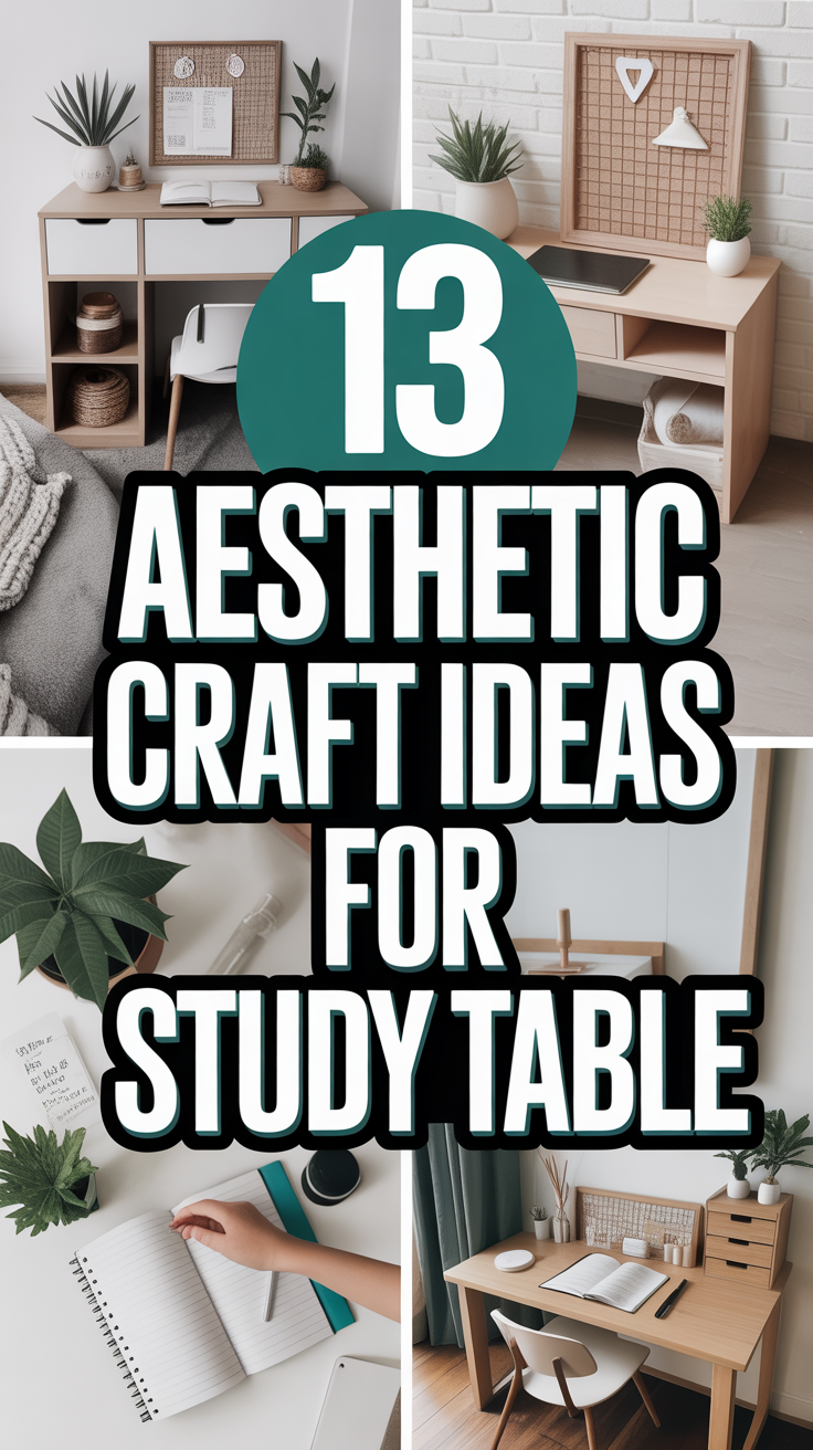 🎨 Aesthetic Craft Ideas for Study Table to Boost Creativity