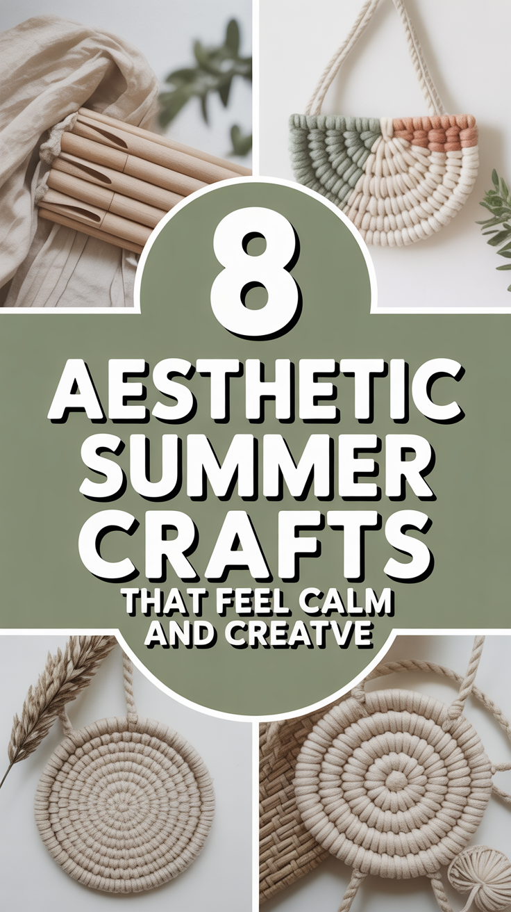 🌿 Aesthetic Summer Crafts That Feel Calm and Creative